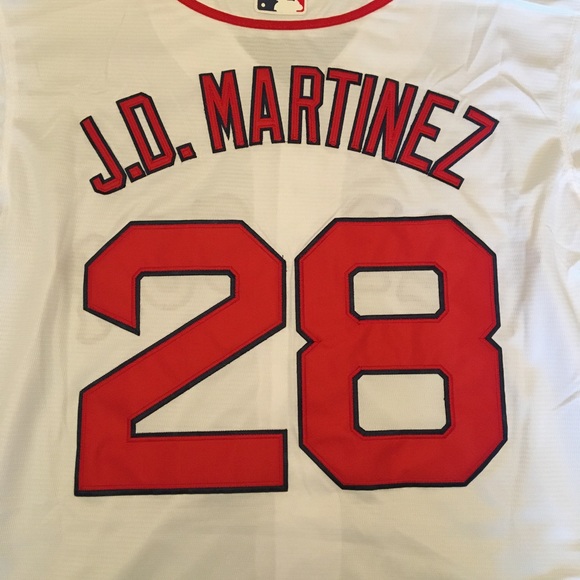 Boston Red Sox #28 J.D Martinez white jersey - Picture 4 of 4